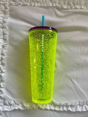Starbucks Neon Green / Lime Green Tumbler | Gently Used